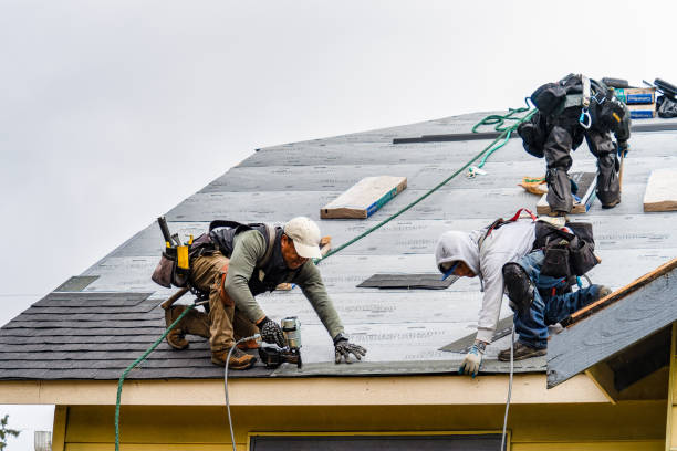 Professional Roof Installation technician working in Castella, CA